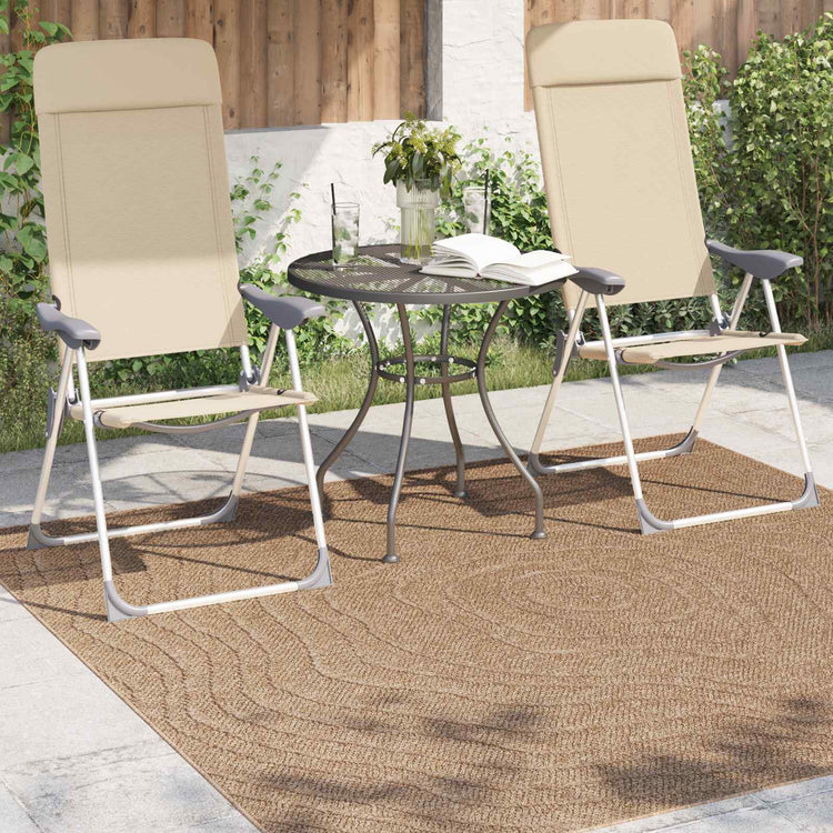 Vidaxl binnen- en buitentapijt agira naturel 120 x 120 cm polyester