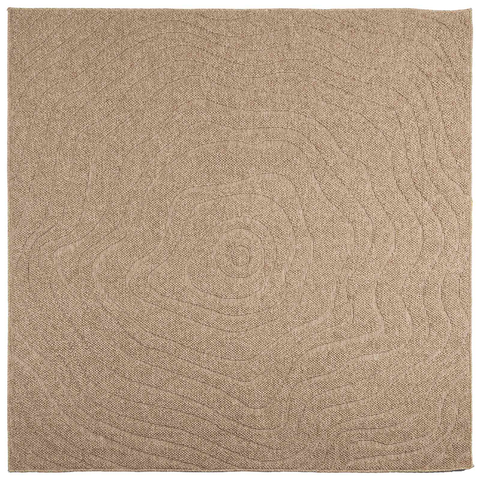 Vidaxl vloerkleden moiré vierkant huarte naturel 120 x 120 cm