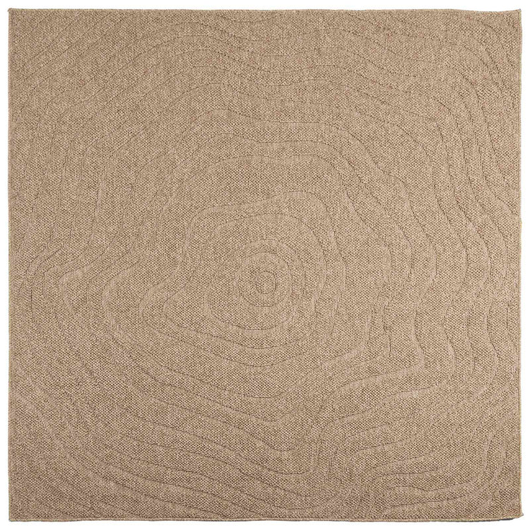 Vidaxl binnen- en buitentapijt agira naturel 120 x 120 cm polyester