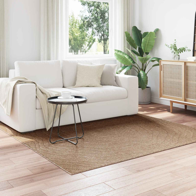 Vidaxl binnen- en buitentapijt agira naturel 200 x 200 cm polyester