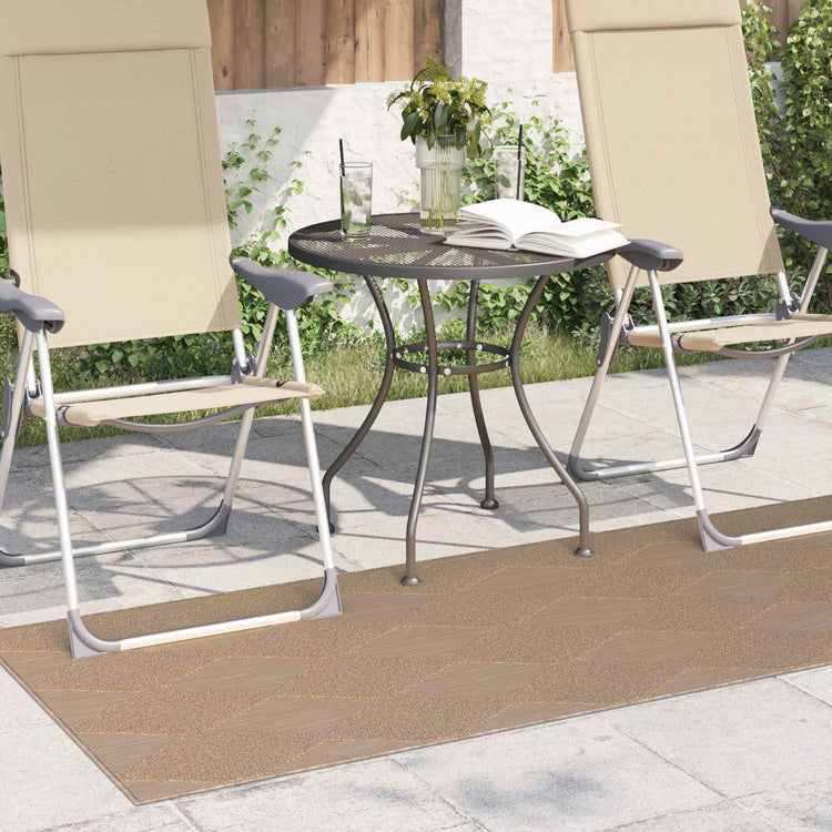 Vidaxl binnen- en buitentapijt agira naturel 150 x 80 cm polyester