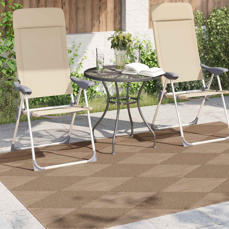 Vidaxl binnen- en buitentapijt agira naturel 170 x 120 cm polyester