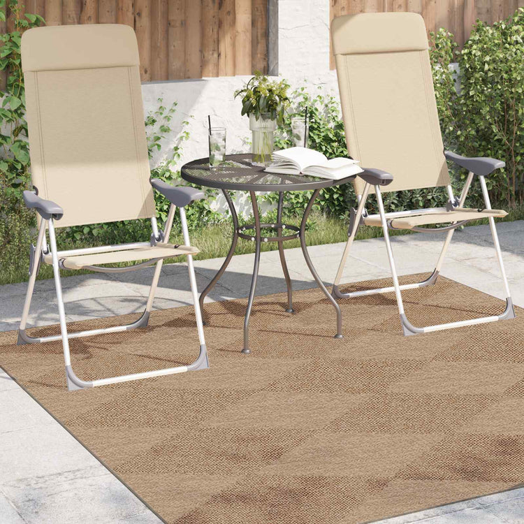 Vidaxl binnen- en buitentapijt agira naturel 200 x 200 cm polyester