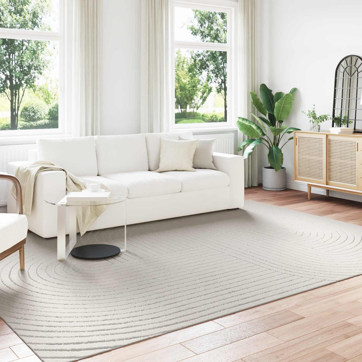 Vidaxl binnen- en buitentapijt palmeras crème 340 x 240 cm polyester