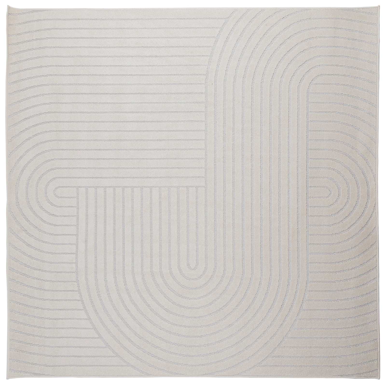 Vidaxl vloerkleden vierkant huarte crème 200 x 200 cm polyester