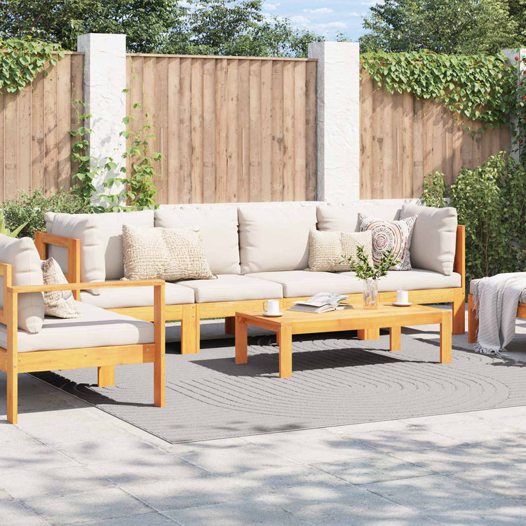 Vidaxl binnen- en buitentapijt palmeras crème 240 x 240 cm polyester