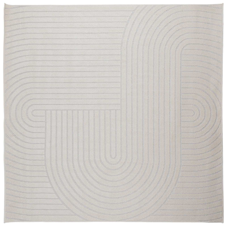 Vidaxl binnen- en buitentapijt palmeras crème 240 x 240 cm polyester