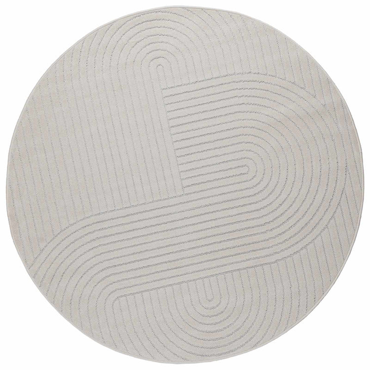 Vidaxl vloerkleden rond huarte crème ø 120 cm polyester