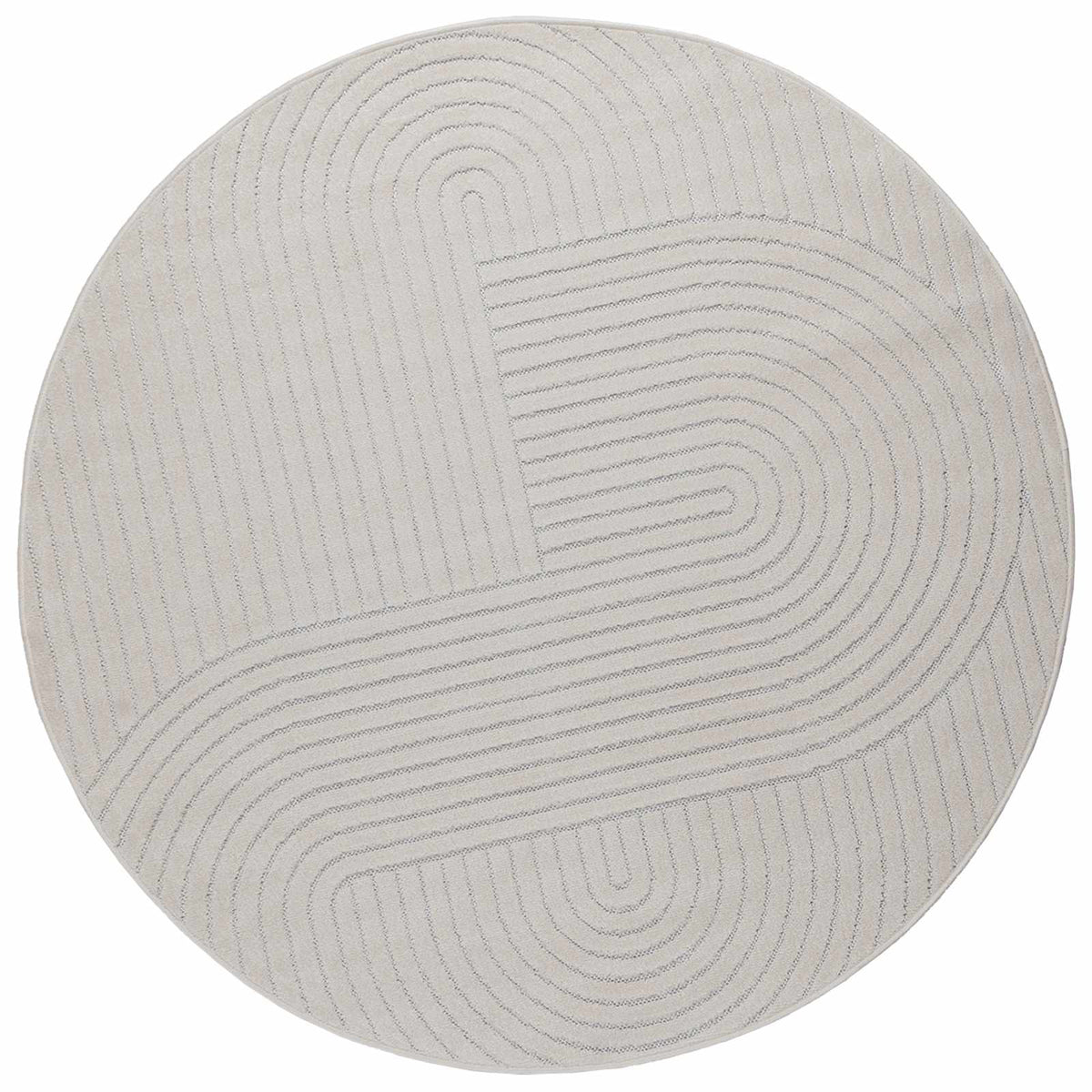 Vidaxl vloerkleden rond huarte crème ø 200 cm polyester