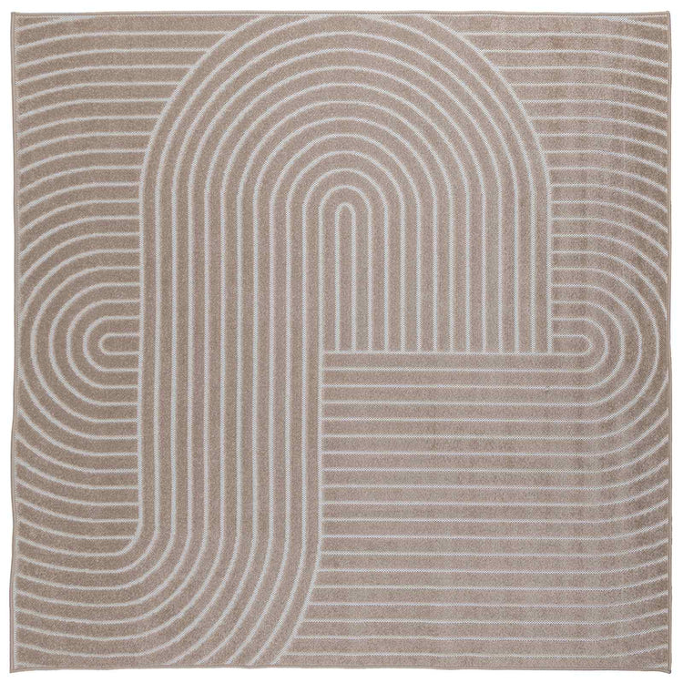 Vidaxl vloerkleden vierkant huarte beige 200 x 200 cm polyester