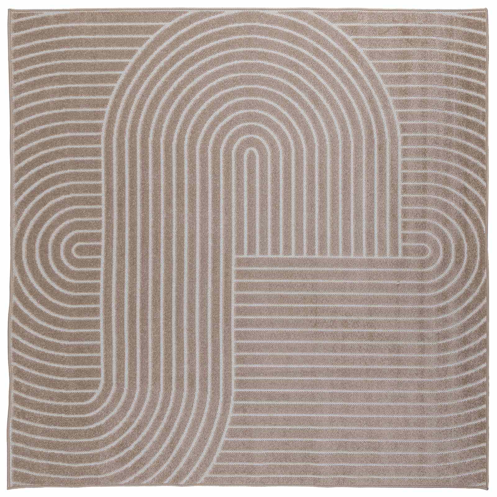 Vidaxl vloerkleden vierkant huarte beige 240 x 240 cm polyester