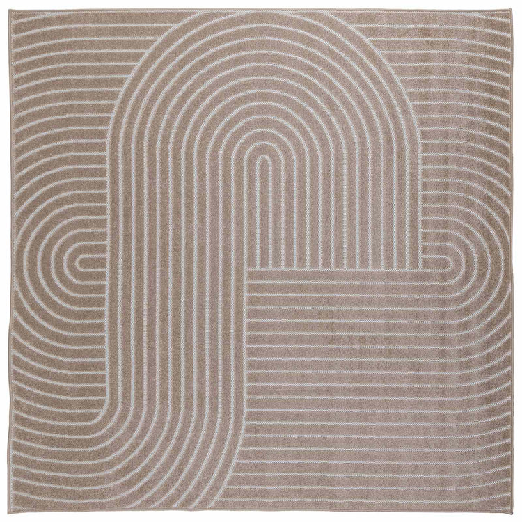 Vidaxl vloerkleden vierkant huarte beige 240 x 240 cm polyester