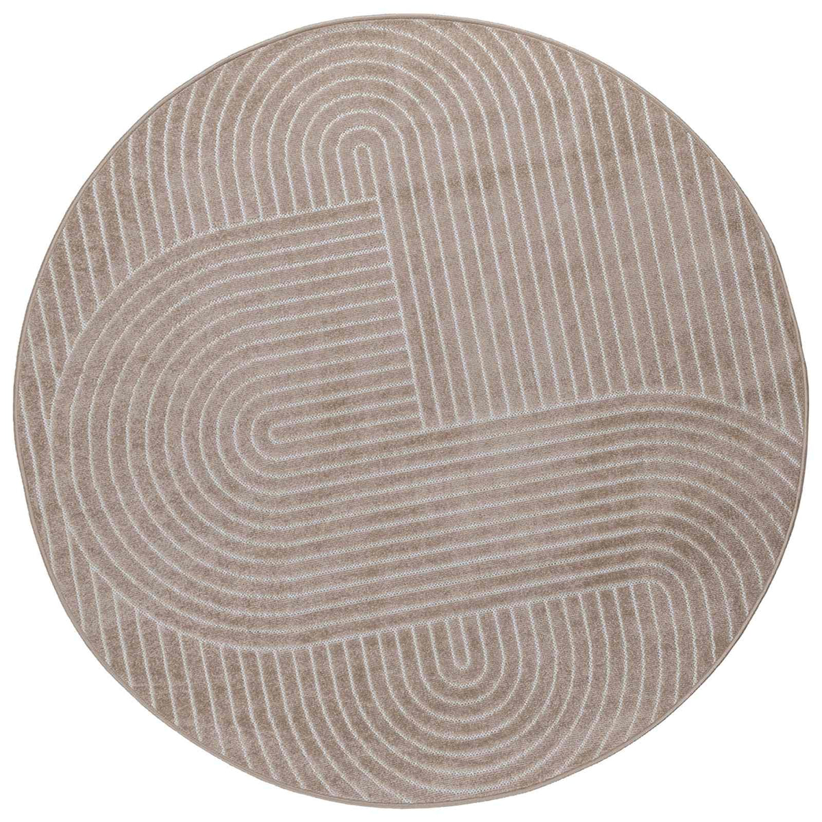 Vidaxl vloerkleden rond huarte beige ø 120 cm polyester