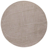 Vidaxl binnen- en buitentapijt palmeras beige ø 120 cm polyester - afbeelding 2