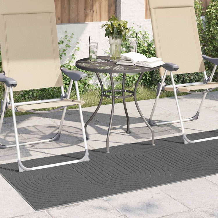 Vidaxl vloerkleden rechthoekig huarte antraciet 200 x 80 cm polyester