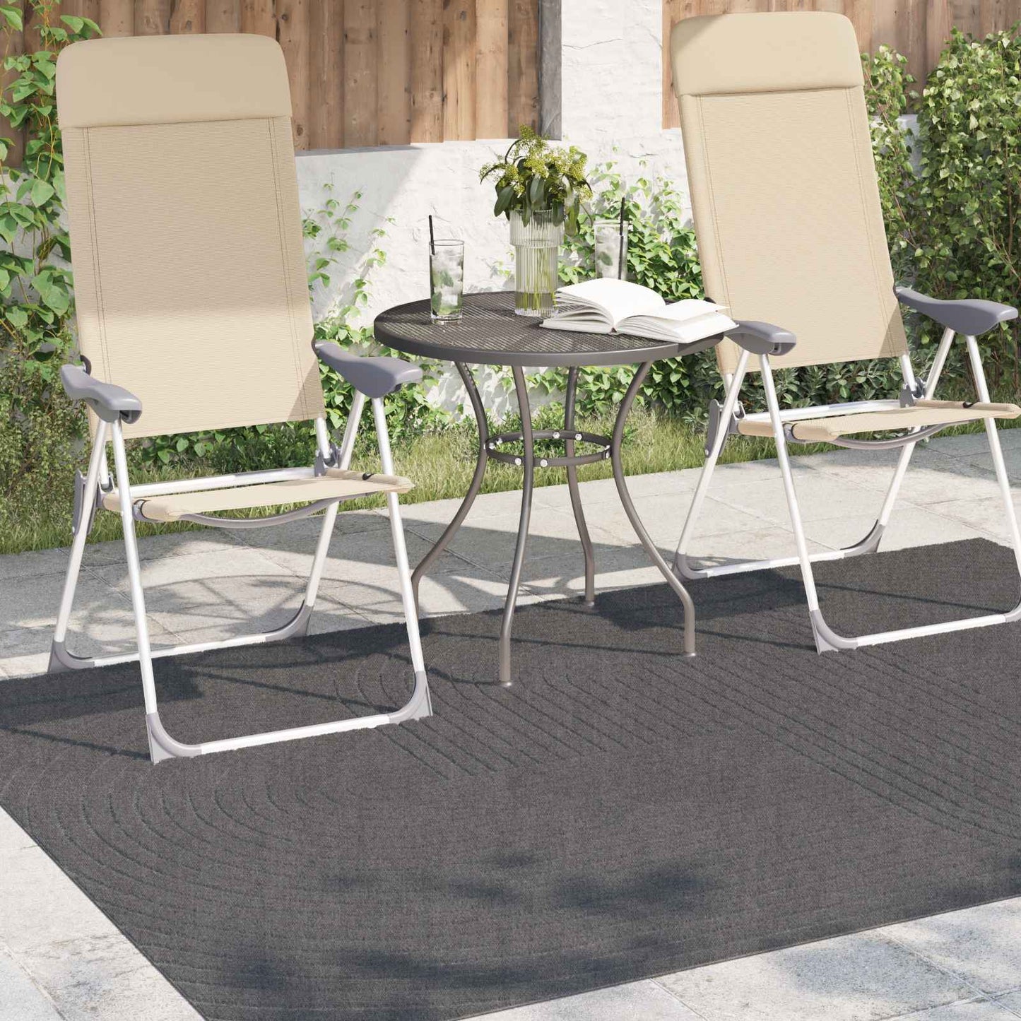 Vidaxl vloerkleden rechthoekig huarte antraciet 200 x 140 cm polyester