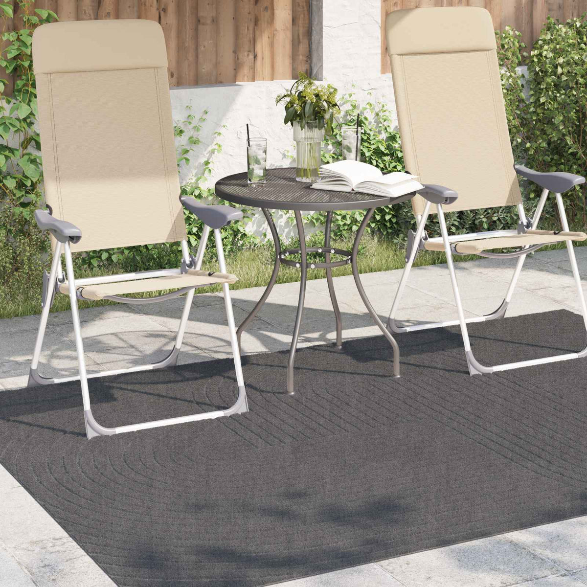 Vidaxl vloerkleden rechthoekig huarte antraciet 230 x 160 cm polyester