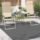 Vidaxl binnen- en buitentapijt palmeras antraciet 120 x 120 cm - afbeelding 3