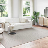 Vidaxl binnen- en buitentapijt palmeras crème 240 x 340 cm polyester - afbeelding 1