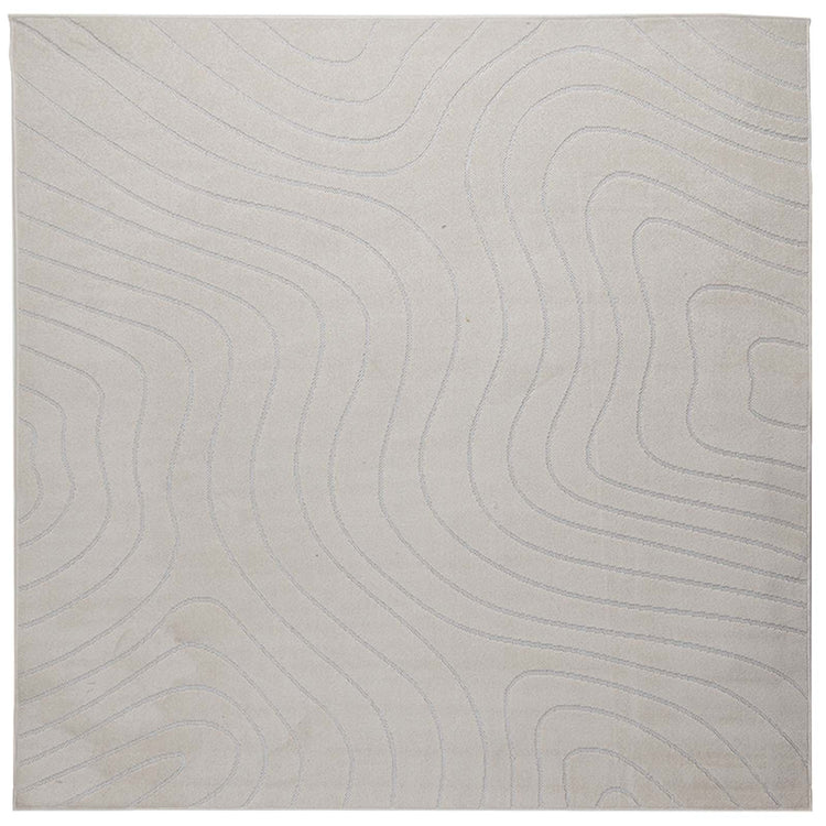 Vidaxl vloerkleden vierkant huarte crème 120 x 120 cm polyester