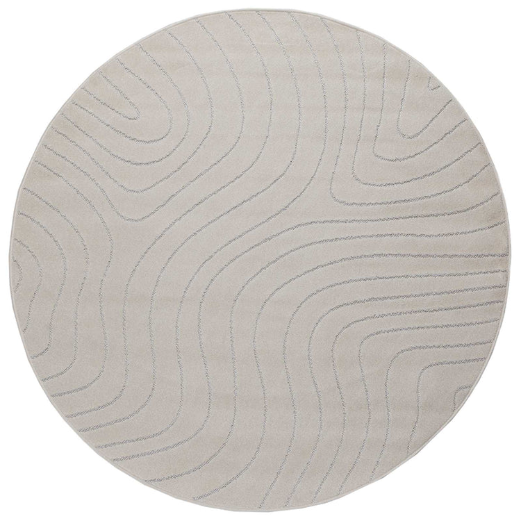 Vidaxl vloerkleden rond huarte crème ø 120 cm polyester