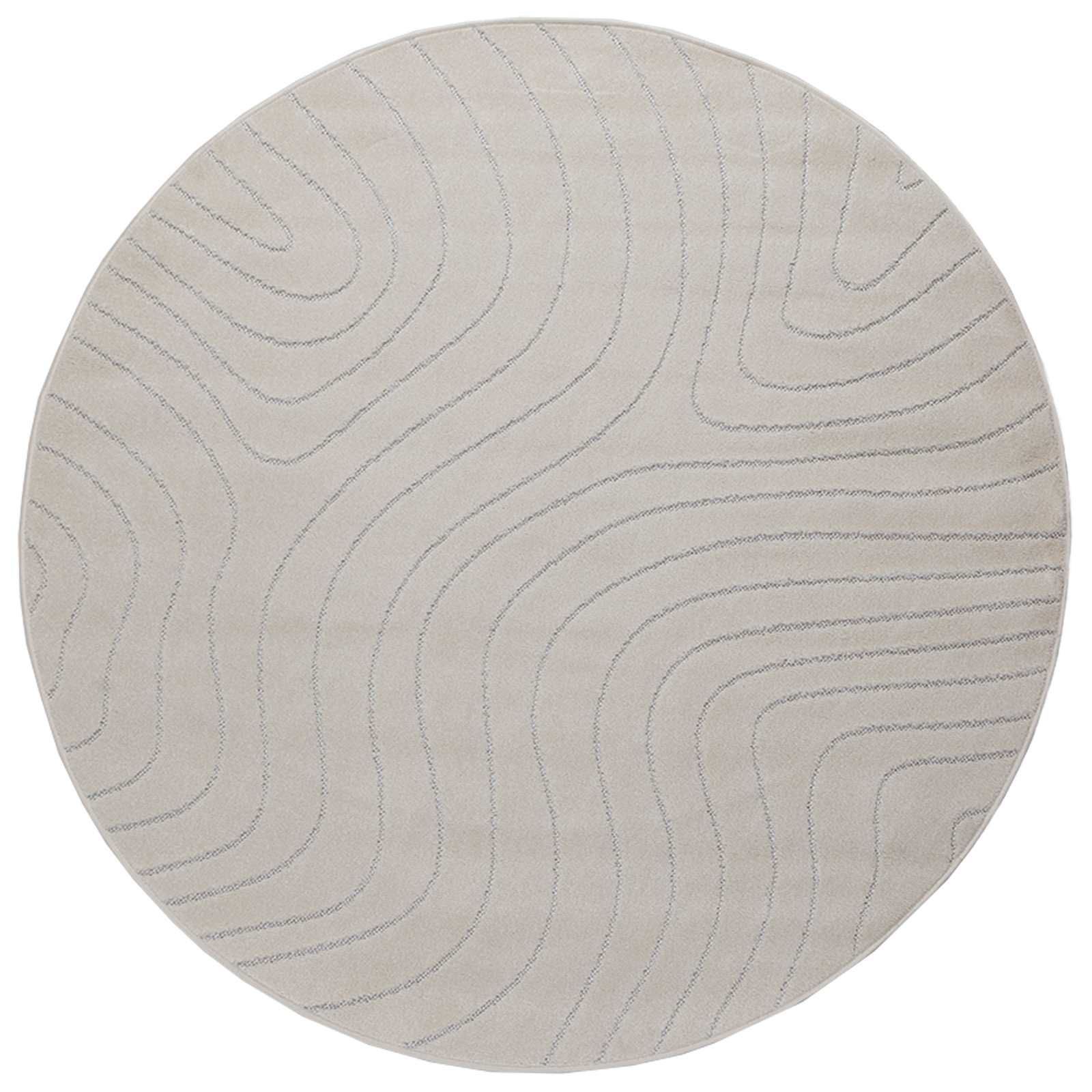 Vidaxl vloerkleden rond huarte crème ø 200 cm polyester