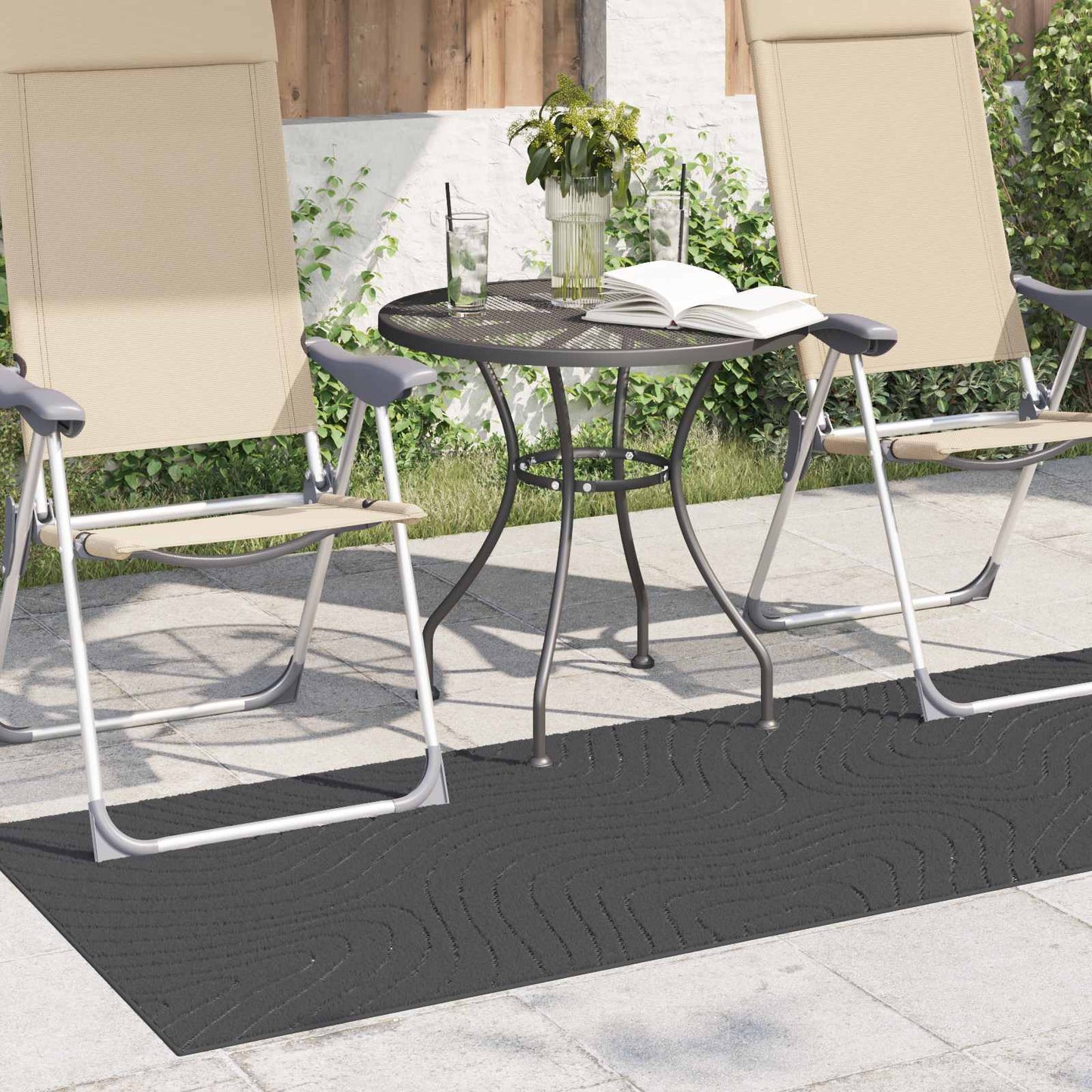 Vidaxl vloerkleden rechthoekig huarte antraciet 150 x 80 cm polyester