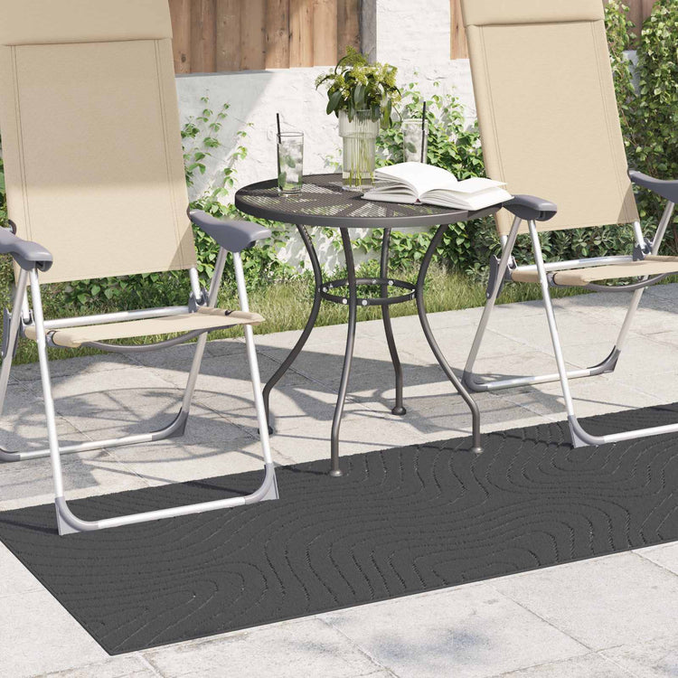 Vidaxl binnen- en buitentapijt palmeras antraciet 150 x 80 cm