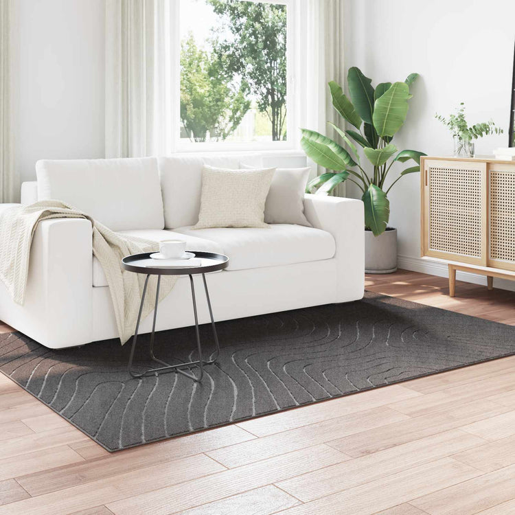 Vidaxl vloerkleden rechthoekig huarte antraciet 170 x 120 cm polyester