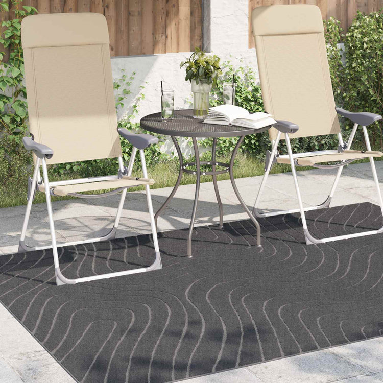 Vidaxl vloerkleden rechthoekig huarte antraciet 230 x 160 cm polyester