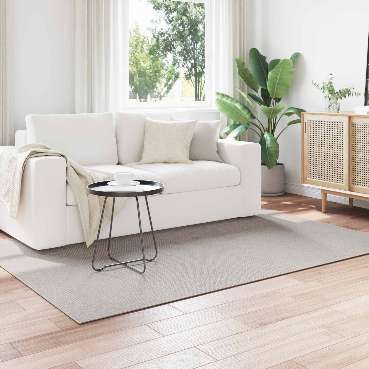 Vidaxl vloerkleden rechthoekig huarte crème 170 x 120 cm polyester