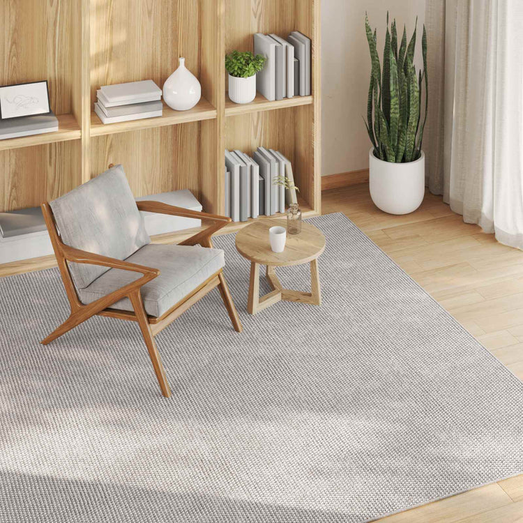 Vidaxl binnen kleed lugo crèmekleurig 120 x 120 cm polyester