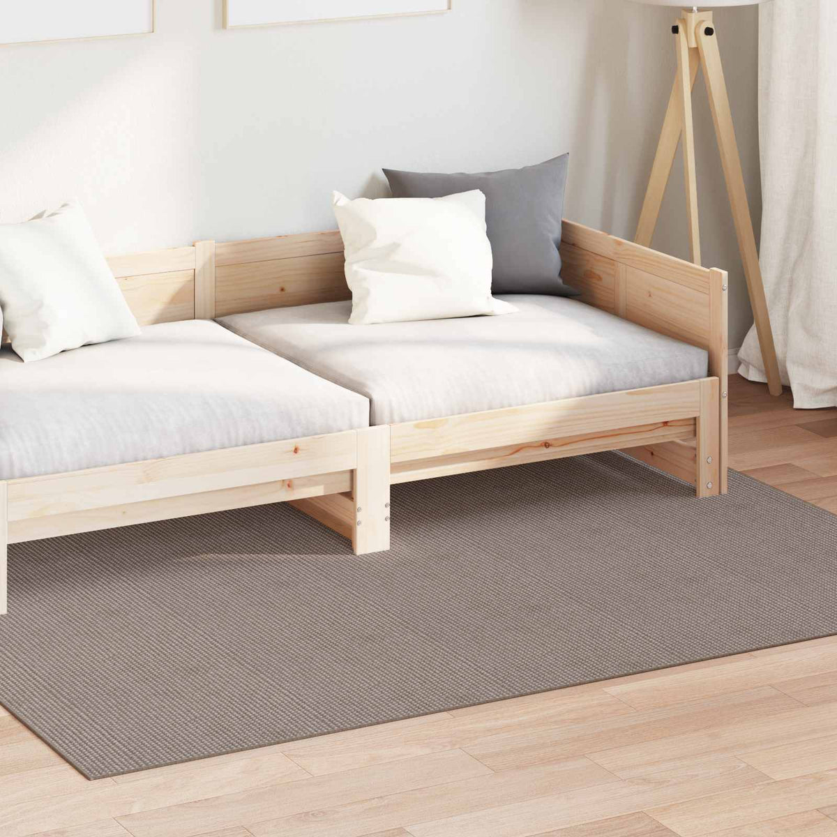 Vidaxl binnen kleed lugo taupe 160 x 230 cm polyester