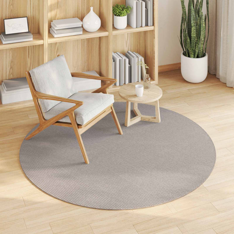 Vidaxl binnen kleed lugo taupe ø 200 cm polyester