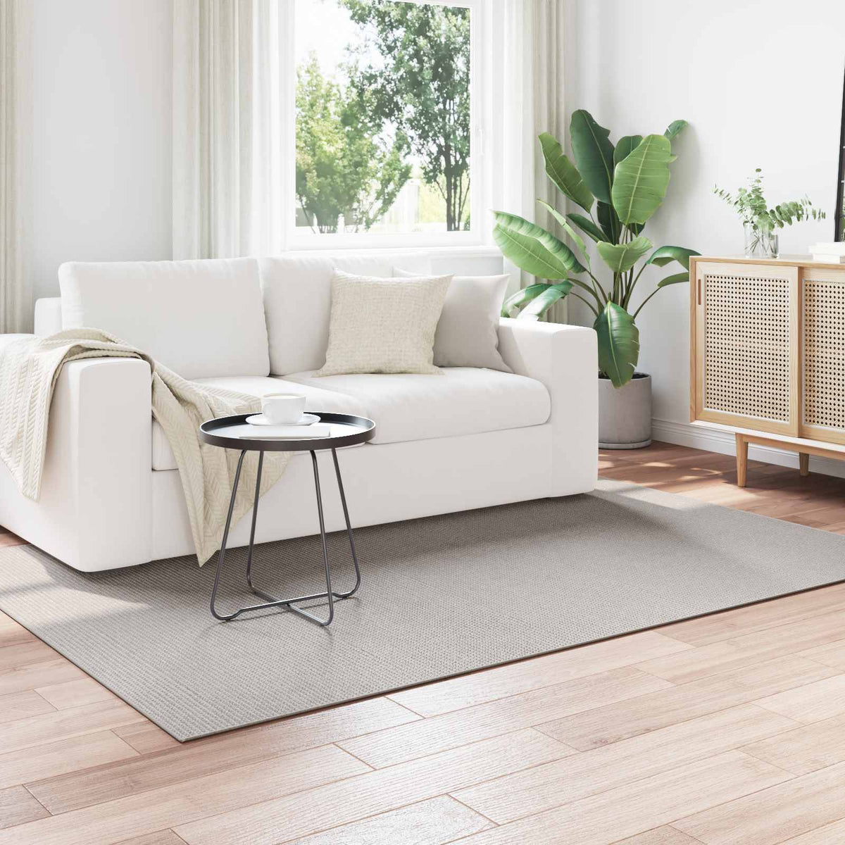 Vidaxl binnen kleed lugo crème en grijs 230 x 160 cm polyester