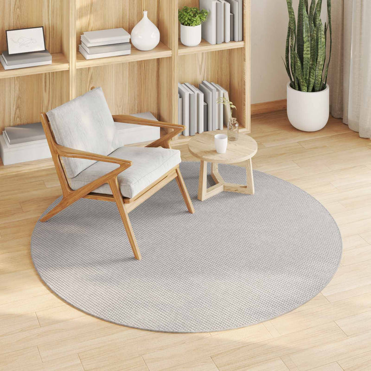 Vidaxl vloerkleden rond huarte crème en grijs ø 160 cm polyester