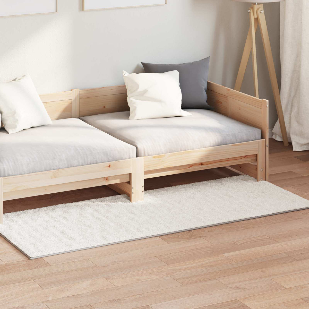 Vidaxl vloerkleden rechthoekig huarte crème 200 x 80 cm polyester