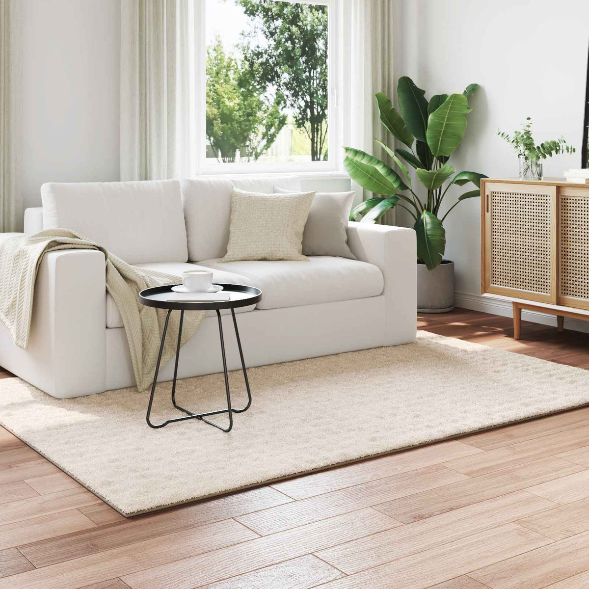 Vidaxl vloerkleden rechthoekig sirolo beige 230 x 160 cm polyester