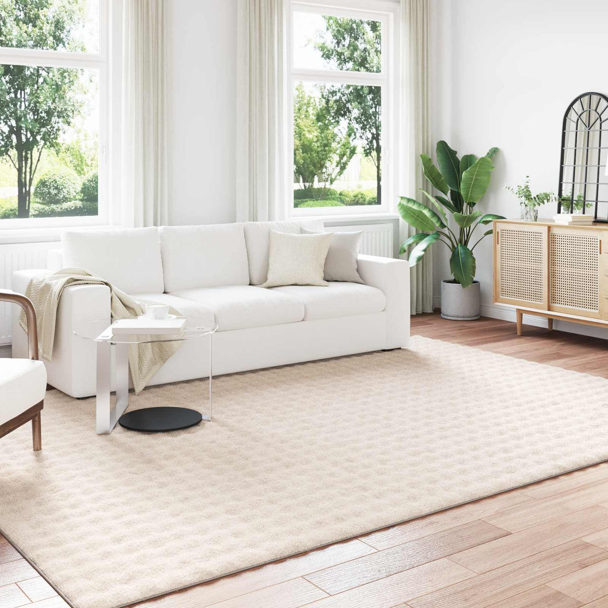 Vidaxl vloerkleden rechthoekig sirolo beige 340 x 240 cm polyester