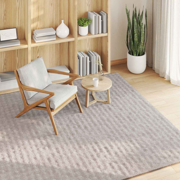 Vidaxl vloerkleden vierkant huarte zand 200 x 200 cm polyester
