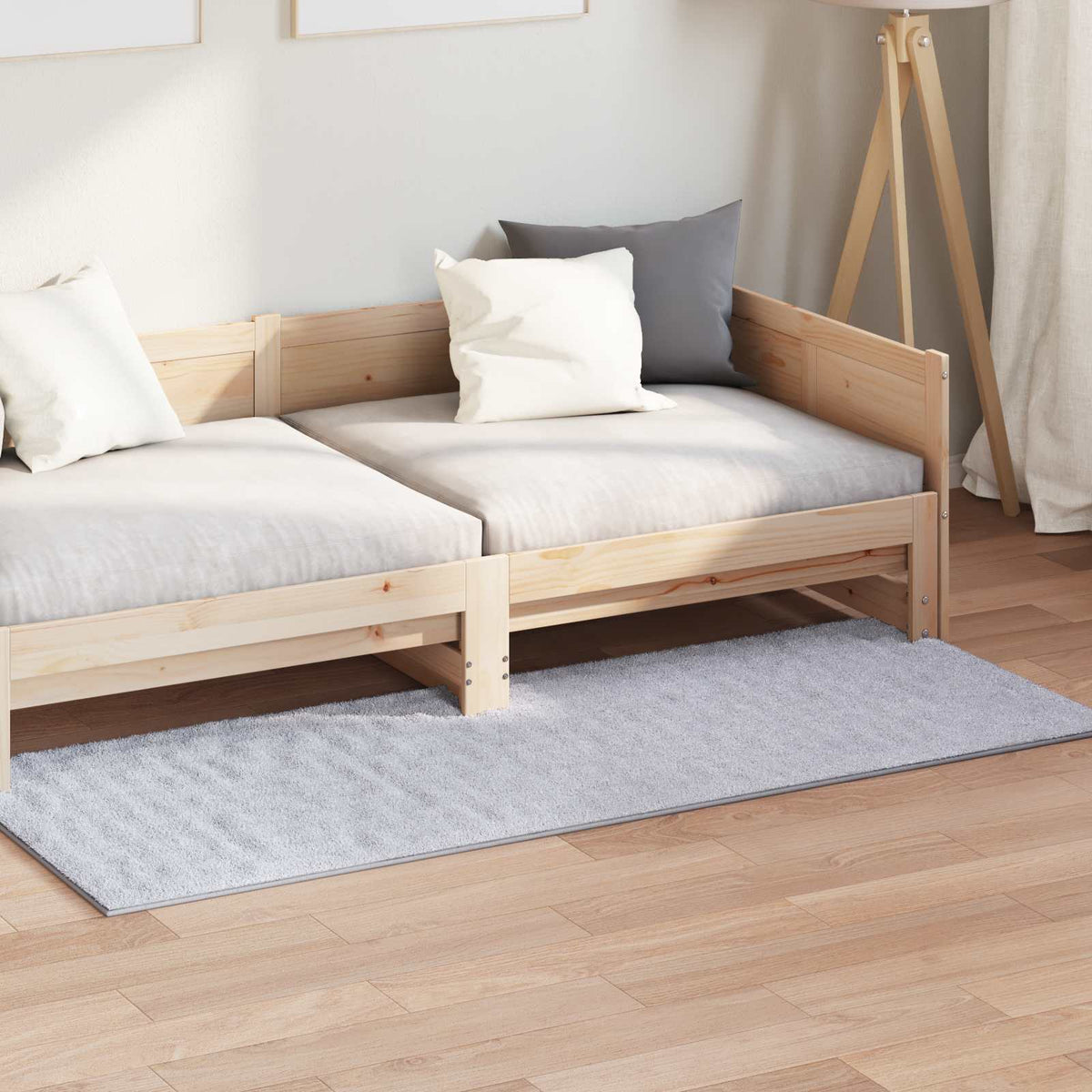 Vidaxl vloerkleden rechthoekig huarte grijs 200 x 80 cm polyester