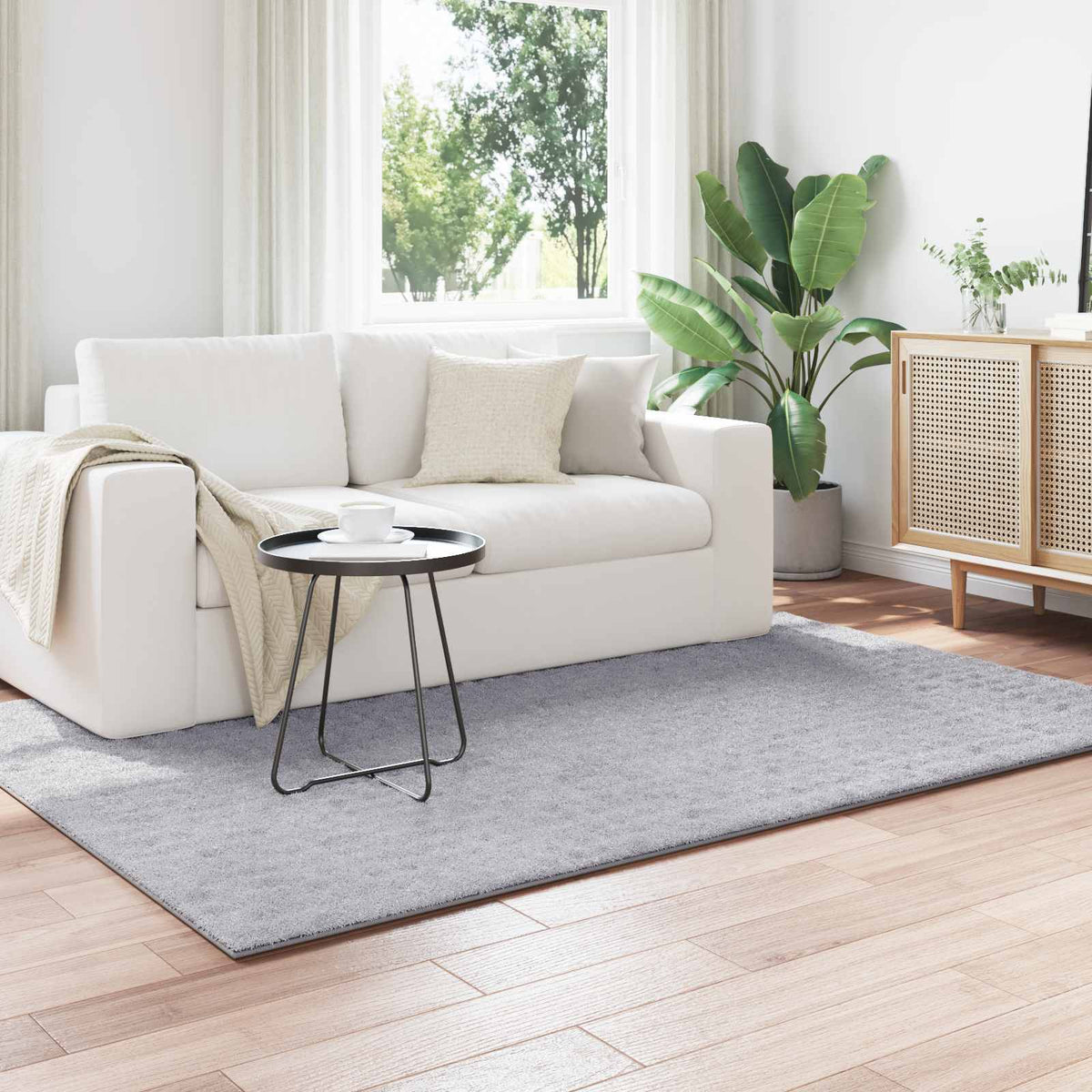 Vidaxl vloerkleden rechthoekig huarte grijs 230 x 160 cm polyester
