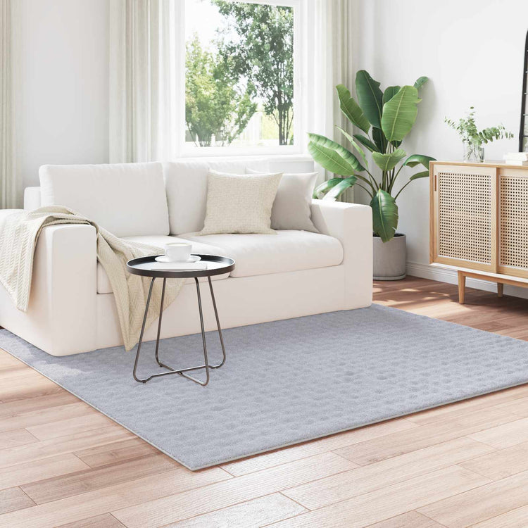 Vidaxl vloerkleden vierkant sirolo grijs 120 x 120 cm polyester