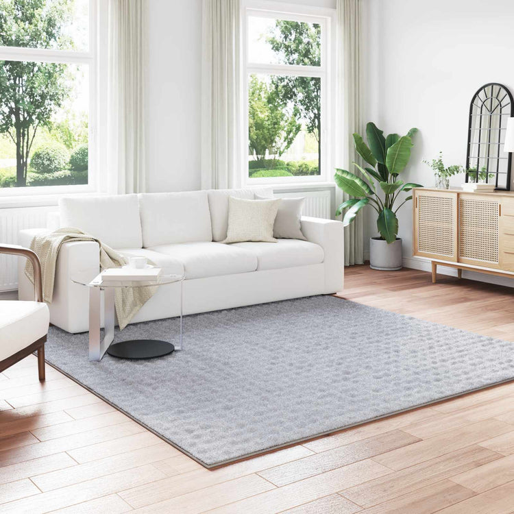 Vidaxl vloerkleden vierkant sirolo grijs 240 x 240 cm polyester