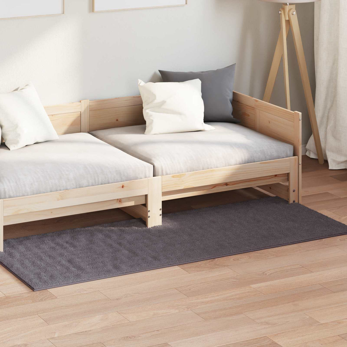 Vidaxl vloerkleden rechthoekig huarte antraciet 150 x 80 cm polyester
