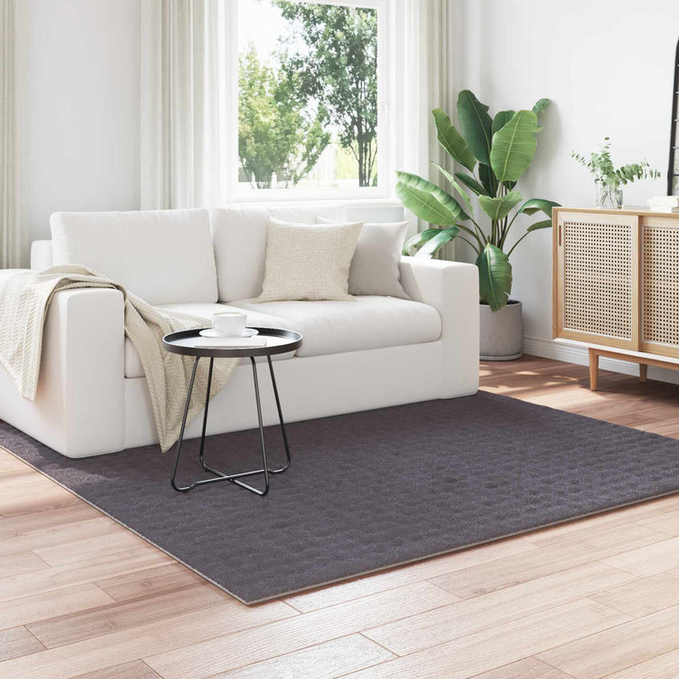 Vidaxl vloerkleden vierkant sirolo antraciet 120 x 120 cm polyester