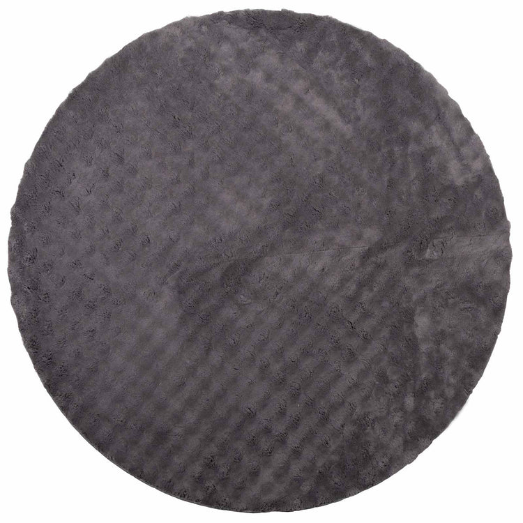 Vidaxl vloerkleden rond huarte antraciet ø 120 cm polyester