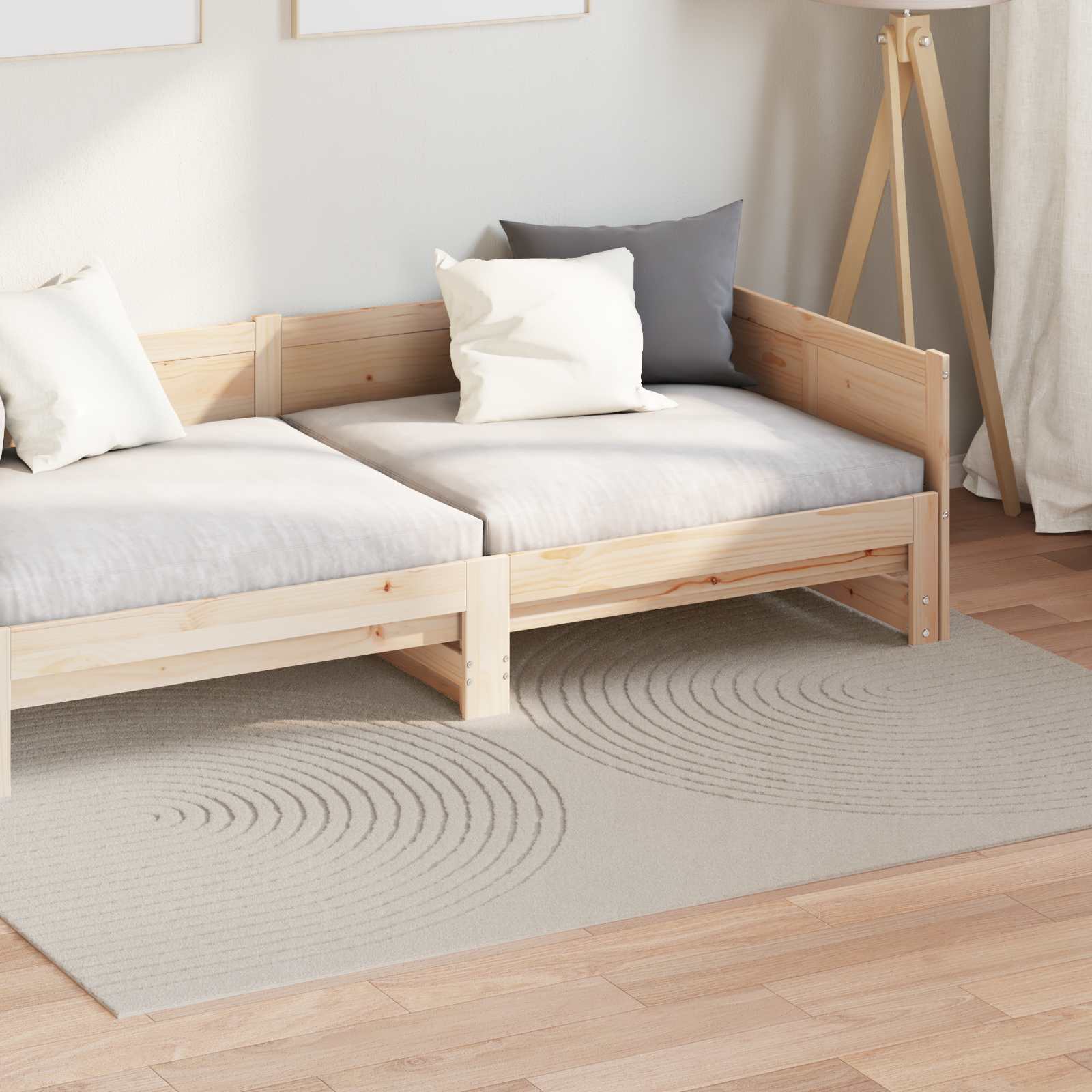 Vidaxl vloerkleden rechthoekig huarte crème 170 x 120 cm polyester