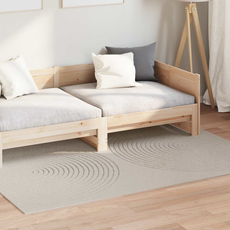 Vidaxl vloerkleden rechthoekig huarte crème 200 x 140 cm polyester
