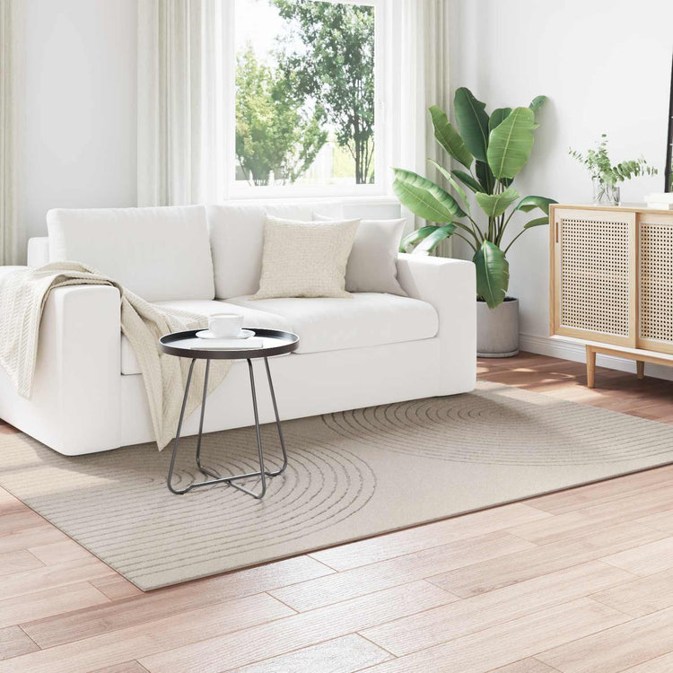Vidaxl binnen kleed galati crèmekleurig 230 x 160 cm polyester